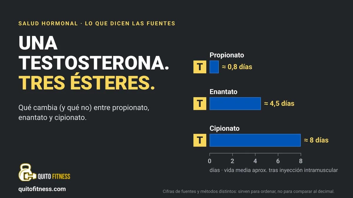 Cipionato, enantato y propionato: qué es un éster de testosterona y en qué se diferencian